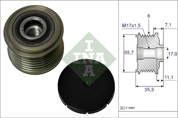 INA 535 0037 10 - Ремъчна шайба, генератор vvparts.bg