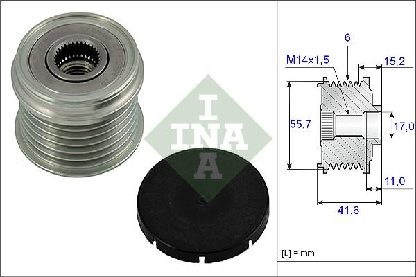 INA 535 0024 10 - Ремъчна шайба, генератор vvparts.bg