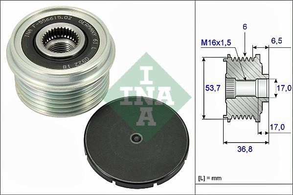 INA 535 0074 10 - Ремъчна шайба, генератор vvparts.bg