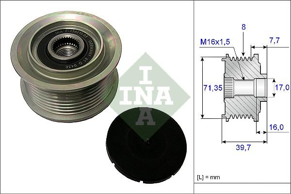 INA 535 0078 10 - Ремъчна шайба, генератор vvparts.bg