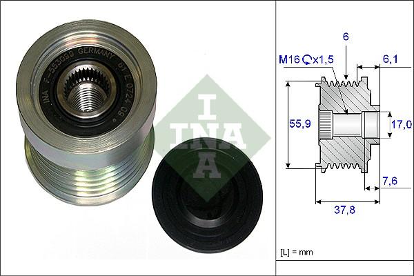 INA 535 0072 10 - Ремъчна шайба, генератор vvparts.bg