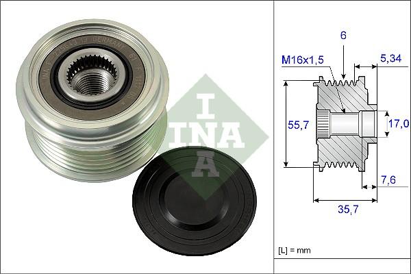 INA 535 0077 10 - Ремъчна шайба, генератор vvparts.bg