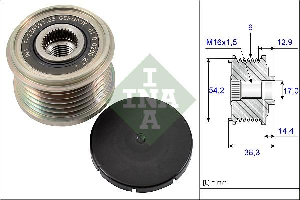 INA 535 0194 10 - Ремъчна шайба, генератор vvparts.bg