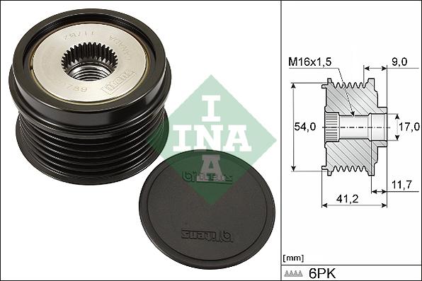 INA 535 0192 10 - Ремъчна шайба, генератор vvparts.bg