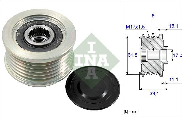 INA 535 0144 10 - Ремъчна шайба, генератор vvparts.bg