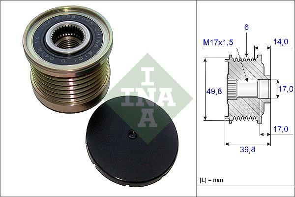 INA 535 0146 10 - Ремъчна шайба, генератор vvparts.bg