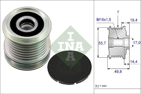 INA 535 0165 10 - Ремъчна шайба, генератор vvparts.bg