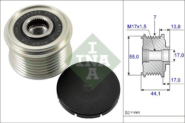 INA 535 0167 10 - Ремъчна шайба, генератор vvparts.bg