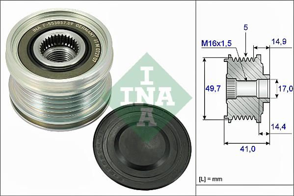 INA 535 0101 10 - Ремъчна шайба, генератор vvparts.bg