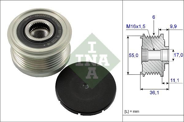 INA 535 0103 10 - Ремъчна шайба, генератор vvparts.bg