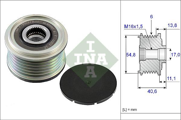 INA 535 0102 10 - Ремъчна шайба, генератор vvparts.bg