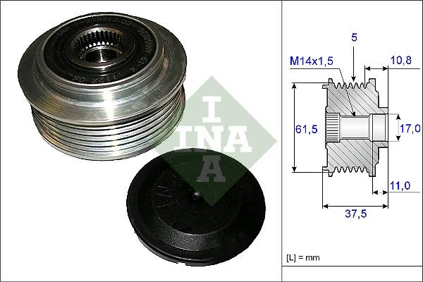 INA 535 0107 10 - Ремъчна шайба, генератор vvparts.bg