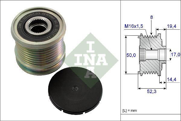 INA 535 0111 10 - Ремъчна шайба, генератор vvparts.bg