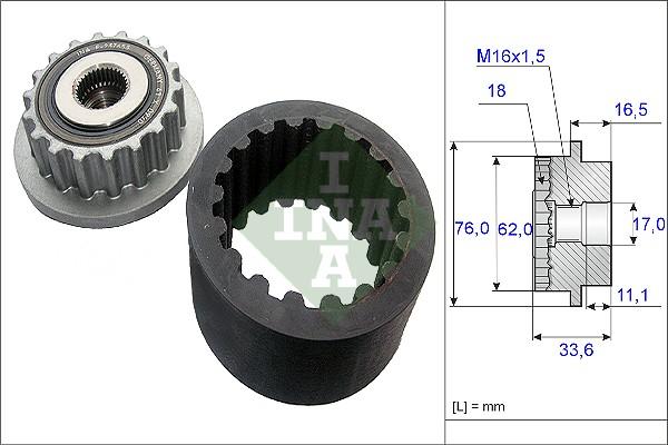 INA 535 0186 10 - Гъвкава муфа съединител, комплект vvparts.bg