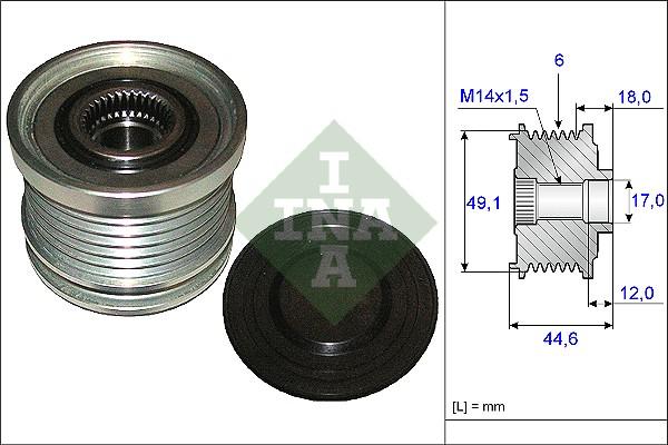 INA 535 0182 10 - Ремъчна шайба, генератор vvparts.bg