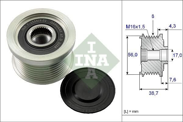 INA 535 0131 10 - Ремъчна шайба, генератор vvparts.bg