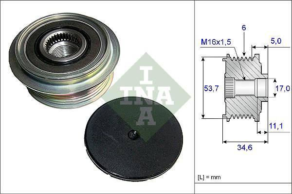 INA 535 0125 10 - Ремъчна шайба, генератор vvparts.bg