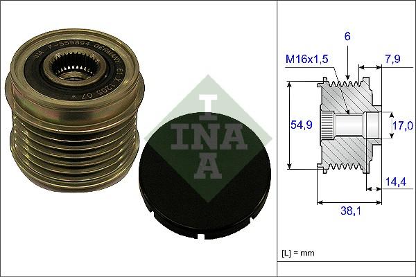 INA 535 0176 10 - Ремъчна шайба, генератор vvparts.bg