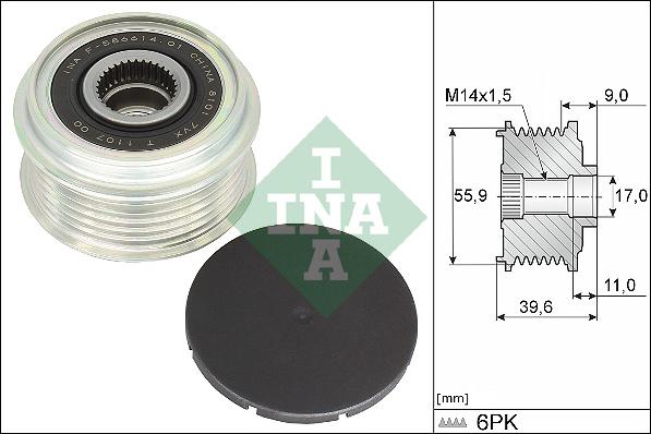 INA 535 0340 10 - Ремъчна шайба, генератор vvparts.bg