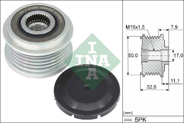 INA 535 0359 10 - Ремъчна шайба, генератор vvparts.bg