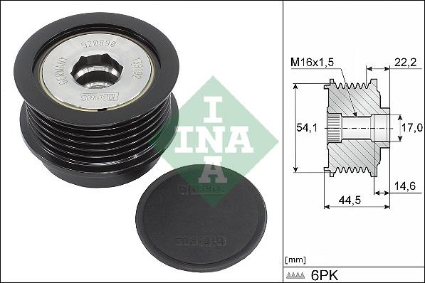 INA 535 0352 10 - Ремъчна шайба, генератор vvparts.bg