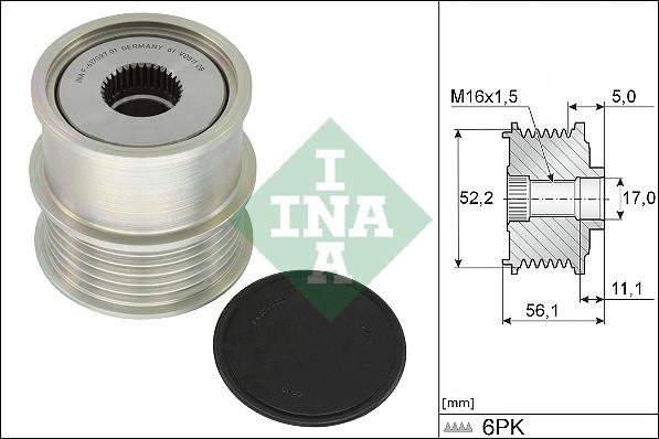 INA 535 0363 10 - Ремъчна шайба, генератор vvparts.bg