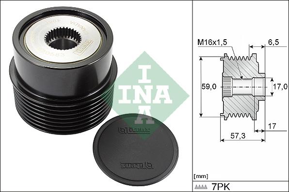 INA 535 0314 10 - Ремъчна шайба, генератор vvparts.bg