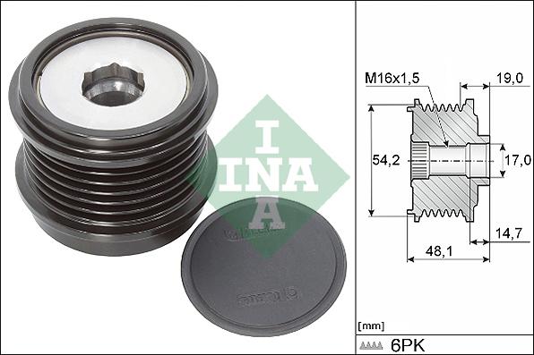 INA 535 0310 10 - Ремъчна шайба, генератор vvparts.bg