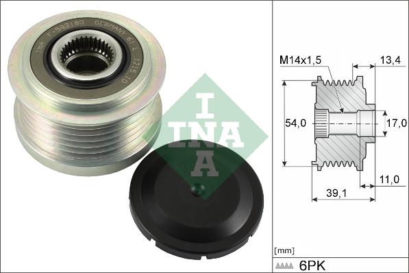 INA 535 0311 10 - Ремъчна шайба, генератор vvparts.bg