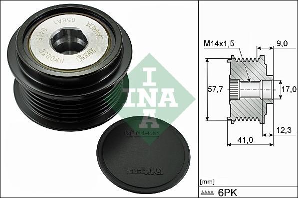 INA 535 0313 10 - Ремъчна шайба, генератор vvparts.bg