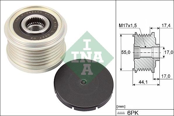 INA 535 0312 10 - Ремъчна шайба, генератор vvparts.bg