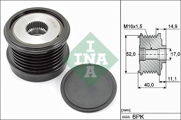 INA 535 0293 10 - Ремъчна шайба, генератор vvparts.bg