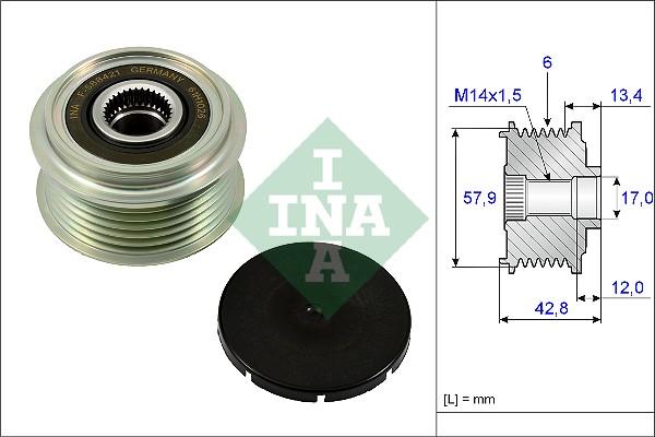 INA 535 0240 10 - Ремъчна шайба, генератор vvparts.bg