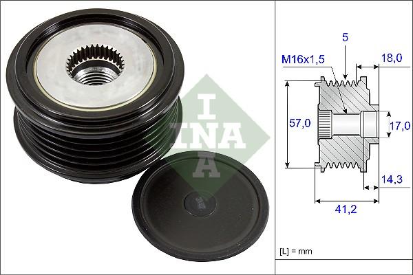 INA 535 0248 10 - Ремъчна шайба, генератор vvparts.bg