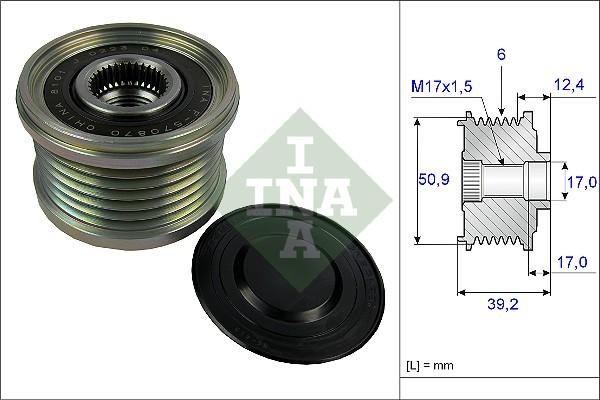 INA 535 0247 10 - Ремъчна шайба, генератор vvparts.bg