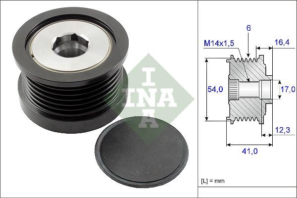 INA 535 0259 10 - Ремъчна шайба, генератор vvparts.bg