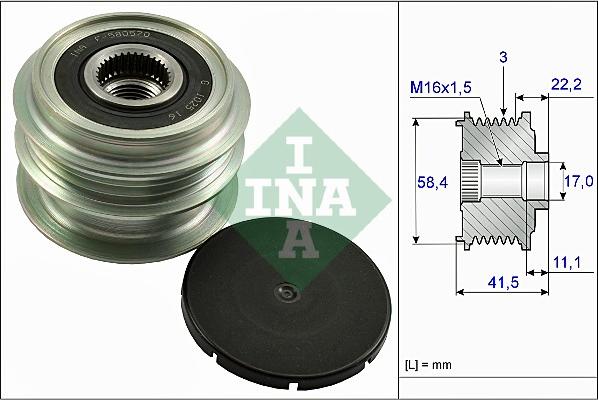 INA 535 0269 10 - Ремъчна шайба, генератор vvparts.bg