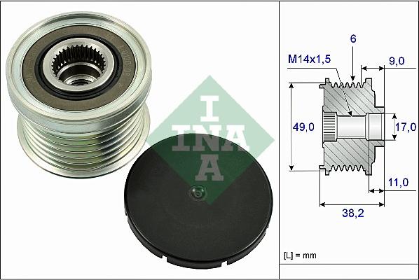 INA 535 0268 10 - Ремъчна шайба, генератор vvparts.bg