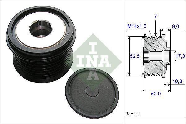 INA 535 0209 10 - Ремъчна шайба, генератор vvparts.bg