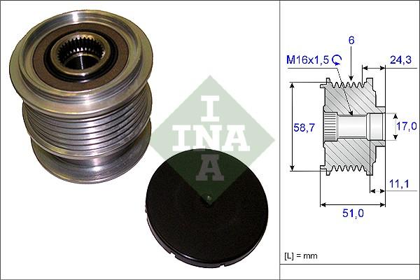 INA 535 0200 10 - Ремъчна шайба, генератор vvparts.bg