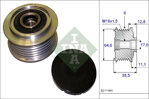 INA 535 0201 10 - Ремъчна шайба, генератор vvparts.bg