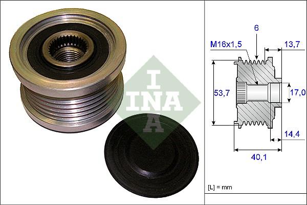 INA 535 0202 10 - Ремъчна шайба, генератор vvparts.bg