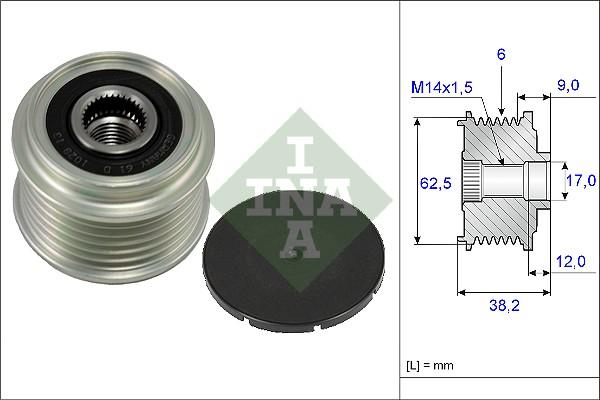 INA 535 0219 10 - Ремъчна шайба, генератор vvparts.bg