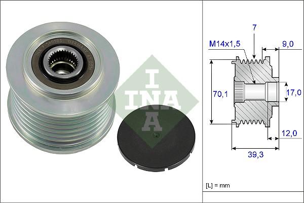 INA 535 0214 10 - Ремъчна шайба, генератор vvparts.bg