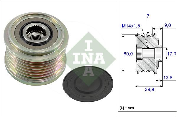 INA 535 0215 10 - Ремъчна шайба, генератор vvparts.bg