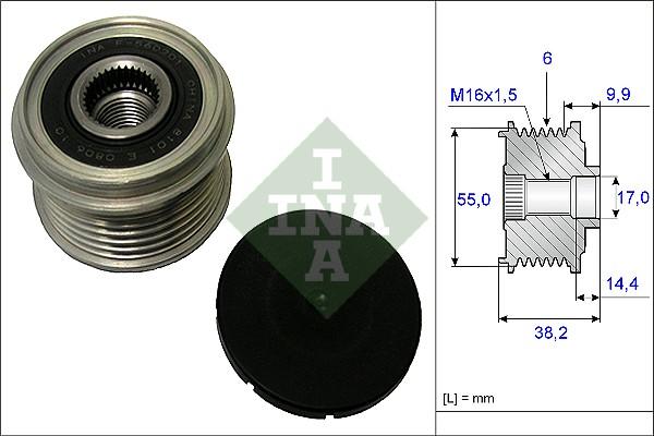 INA 535 0216 10 - Ремъчна шайба, генератор vvparts.bg