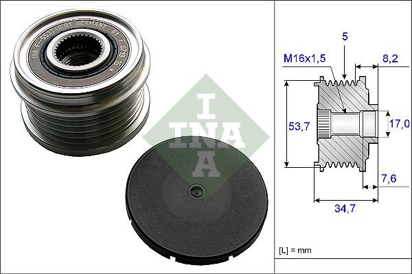 INA 535 0211 10 - Ремъчна шайба, генератор vvparts.bg