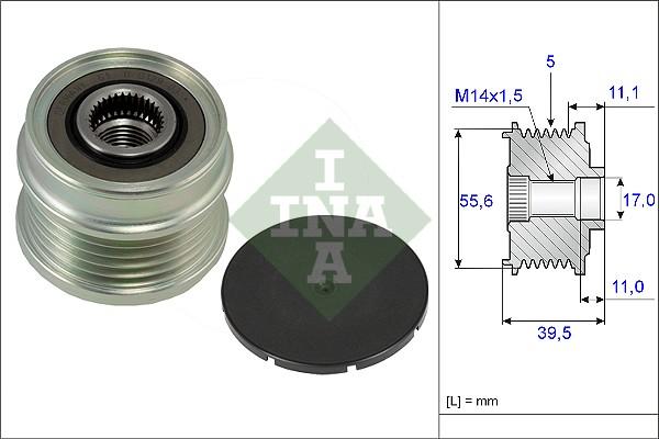 INA 535 0218 10 - Ремъчна шайба, генератор vvparts.bg