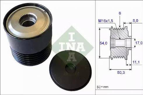 INA 535 0212 10 - Ремъчна шайба, генератор vvparts.bg