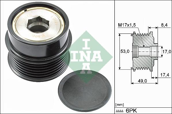 INA 535 0281 10 - Ремъчна шайба, генератор vvparts.bg